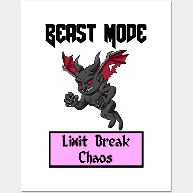 Beast Mode Vincent Valentine Limit Break Chaos Wall Art by Gamers Utopia